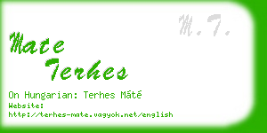 mate terhes business card