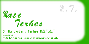 mate terhes business card